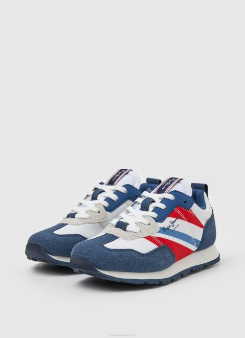 Pepe Jeans Foster Print Combined Sneakers Boy Ocean Z22X1523