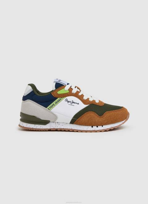 Pepe Jeans London May Combined Sneakers Boy Army Z22X1533