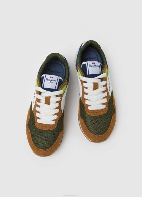 Pepe Jeans London May Combined Sneakers Boy Army Z22X1533