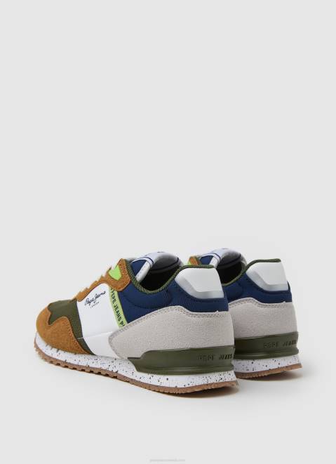 Pepe Jeans London May Combined Sneakers Boy Army Z22X1533