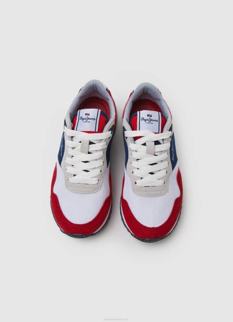 Pepe Jeans London May Combined Sneakers Boy Red Z22X1531