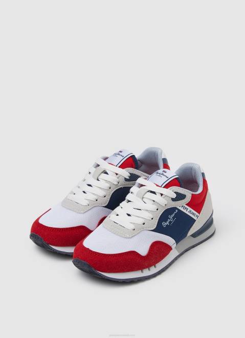 Pepe Jeans London May Combined Sneakers Boy Red Z22X1531