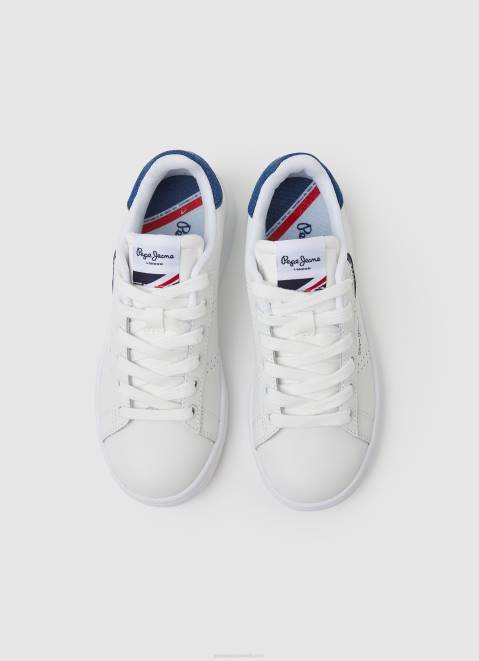 Pepe Jeans Player Basic Leather Sneakers Boy White Z22X1524
