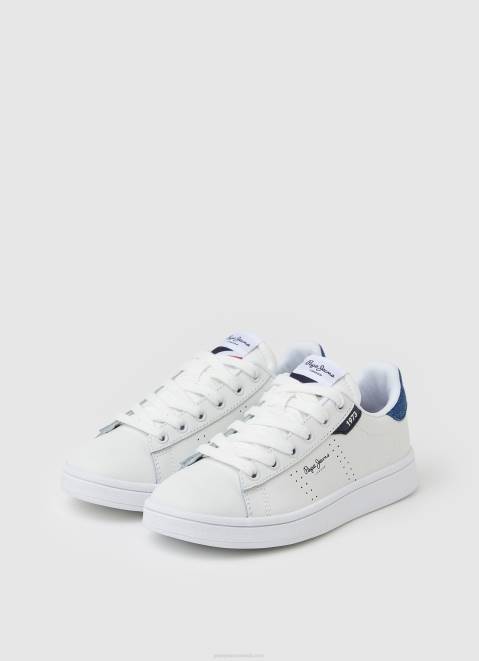 Pepe Jeans Player Basic Leather Sneakers Boy White Z22X1524