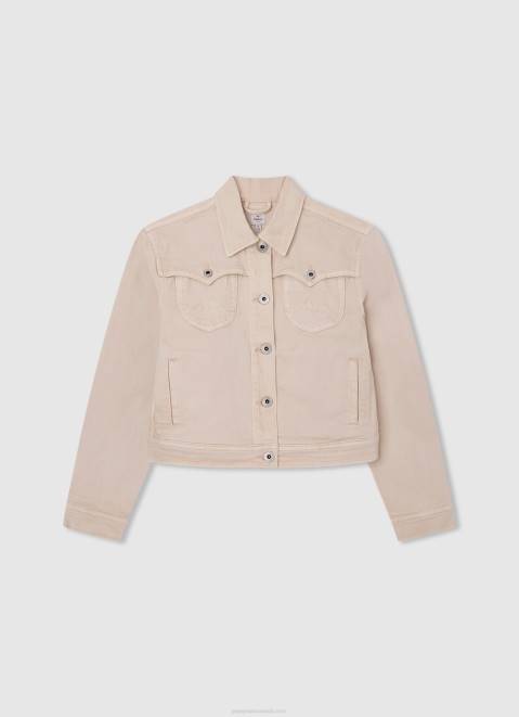 Pepe Jeans Regular Fit Denim Jacket Girl Buttermilk Z22X1359
