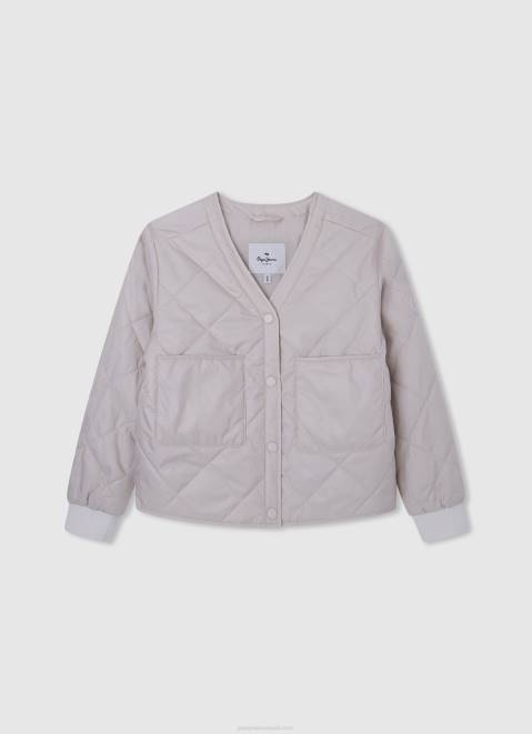 Pepe Jeans Sheryline Quilted Jacket Girl Off Lace Z22X1355