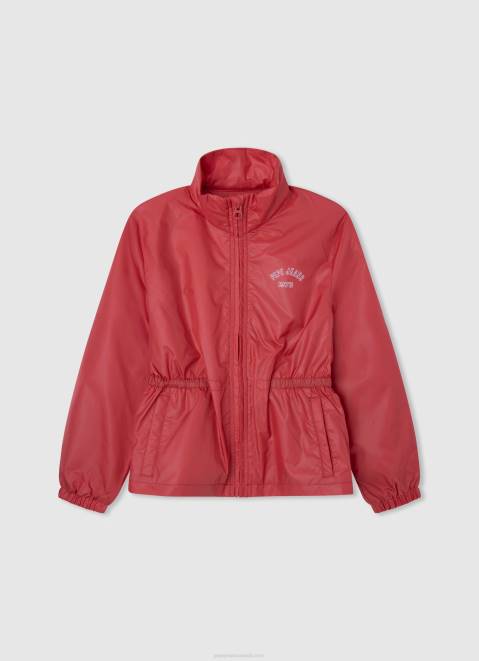 Pepe Jeans Sylvie Windbreaker Jacket Girl Studio Red Z22X1353