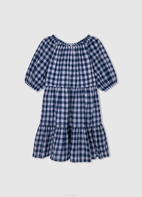 Pepe Jeans Checkered Print Dress Girl Multi Z22X1372