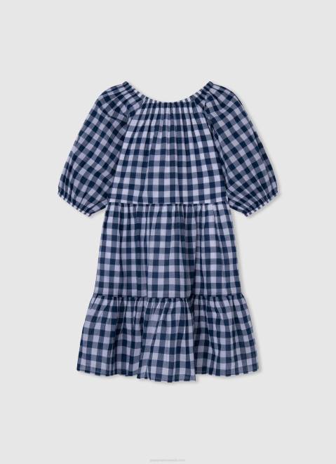 Pepe Jeans Checkered Print Dress Girl Multi Z22X1372
