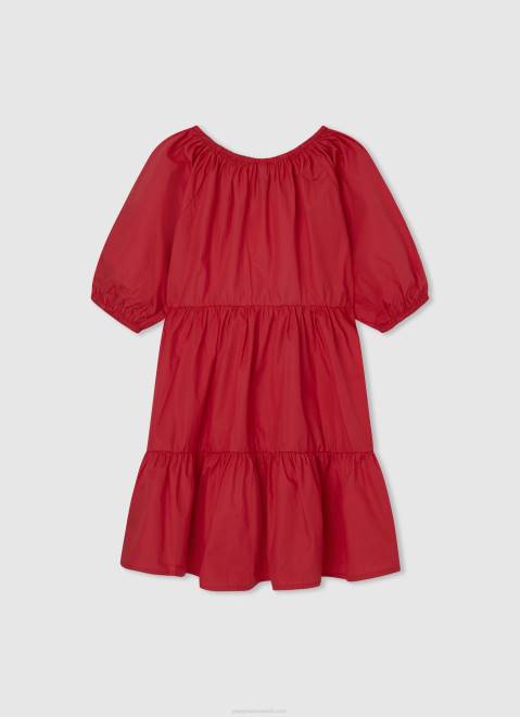 Pepe Jeans Cotton Poplin Dress Girl Studio Red Z22X1376
