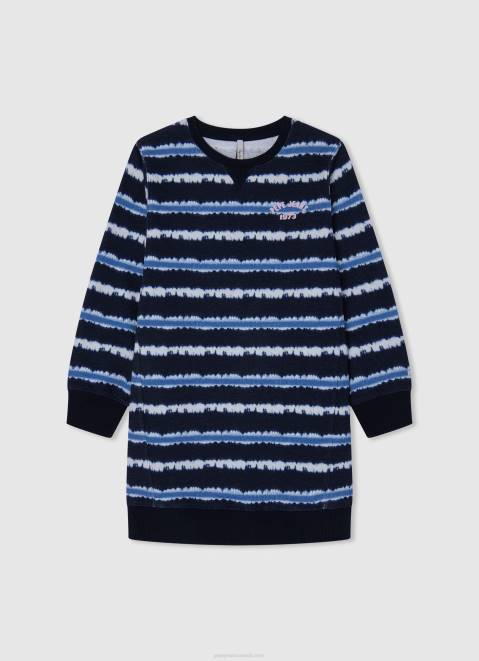 Pepe Jeans Degraded Stripes Mini Dress Girl Dulwich Z22X1391
