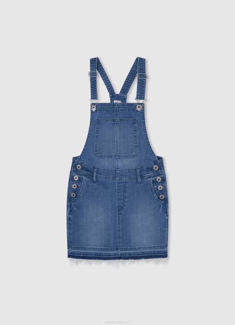 Pepe Jeans Denim Dungaree Dress Girl Denim Z22X1384