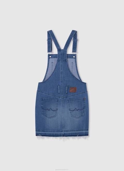 Pepe Jeans Denim Dungaree Dress Girl Denim Z22X1384