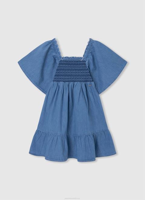 Pepe Jeans Embroidered Denim Dress Girl Bay Z22X1380