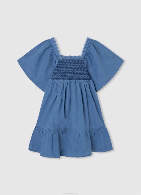 Pepe Jeans Embroidered Denim Dress Girl Bay Z22X1380