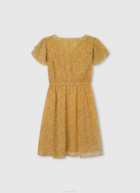 Pepe Jeans Floral Chiffon Dress Girl Multi Z22X1400