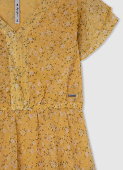 Pepe Jeans Floral Chiffon Dress Girl Multi Z22X1400