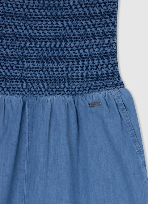 Pepe Jeans Jammie Long Denim Jumpsuit Girl Bay Z22X1381
