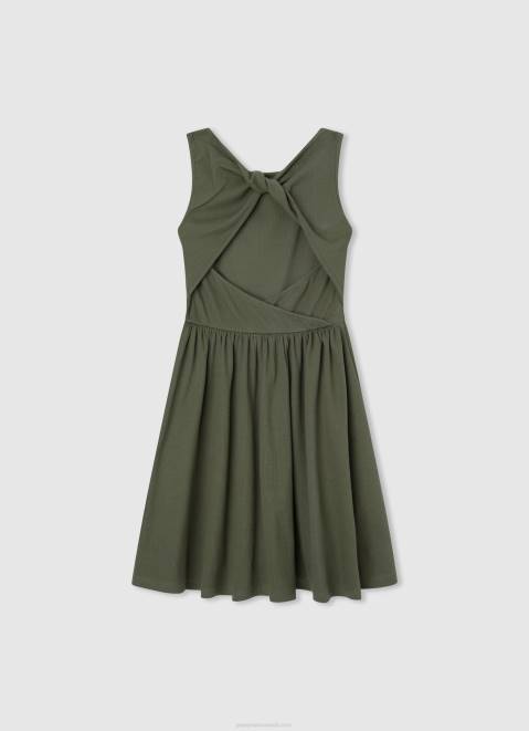 Pepe Jeans Ribbed Armhole Sleeved Dress Girl Range Z22X1397