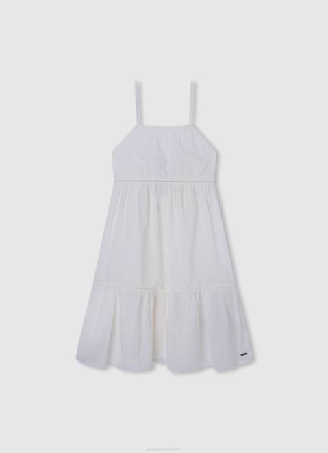 Pepe Jeans Romantic Cotton Dress Girl Mousse Z22X1398