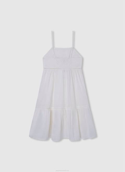Pepe Jeans Romantic Cotton Dress Girl Mousse Z22X1398