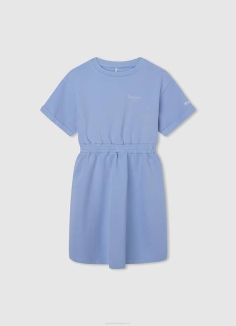 Pepe Jeans Rounded Collar Mini Dress Girl Bay Z22X1388