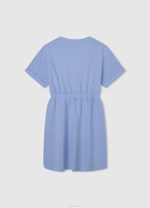 Pepe Jeans Rounded Collar Mini Dress Girl Bay Z22X1388