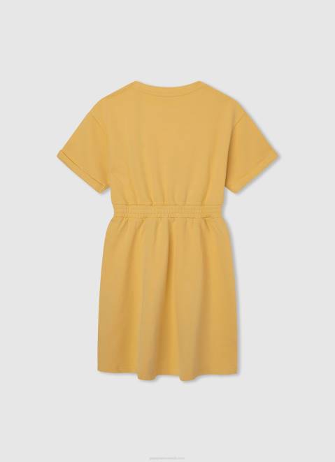 Pepe Jeans Rounded Collar Mini Dress Girl Shine Z22X1389