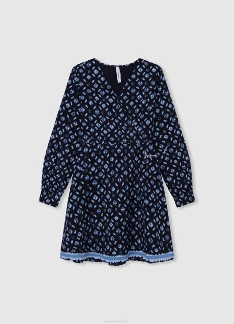 Pepe Jeans Rounded Collar Mini Dress Girl Studio Red Z22X1390