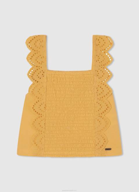 Pepe Jeans Frilled Tank Top Girl Mousse Z22X1478