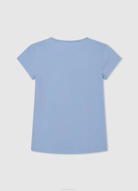 Pepe Jeans Glitter Logo T-Shirt Girl Bay Z22X1465
