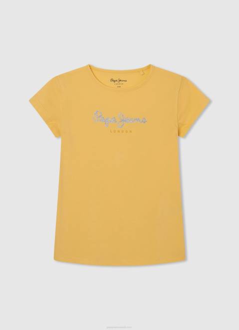 Pepe Jeans Glitter Logo T-Shirt Girl Shine Z22X1468