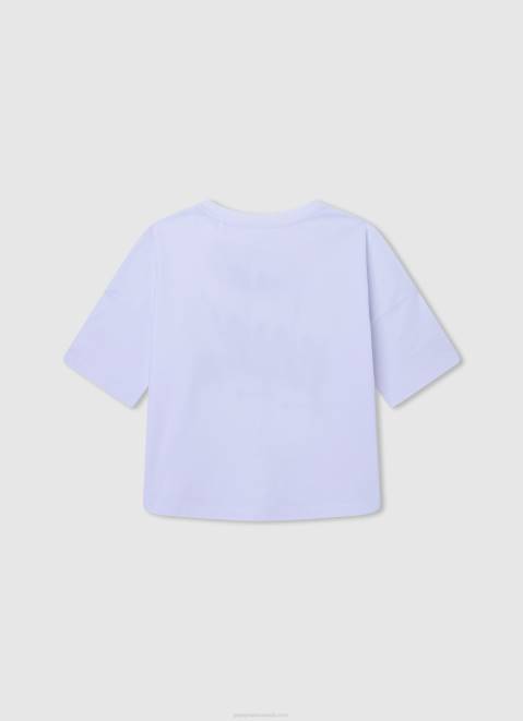 Pepe Jeans Illustrations T-Shirt Girl White Z22X1439