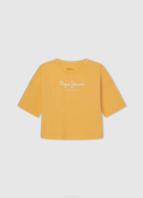 Pepe Jeans Logo Print Boxy Fit T-Shirt Girl Shine Z22X1479
