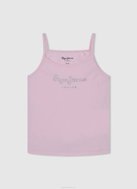 Pepe Jeans Logo Printed Tank Top Girl Shine Z22X1432