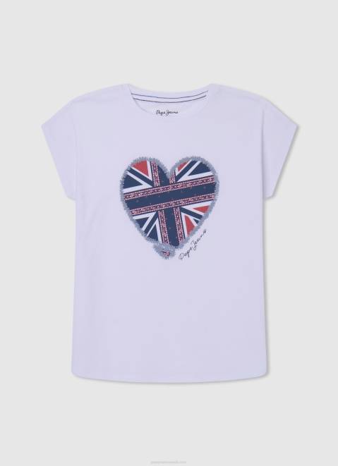 Pepe Jeans Logo Printed Tank Top Girl White Z22X1427