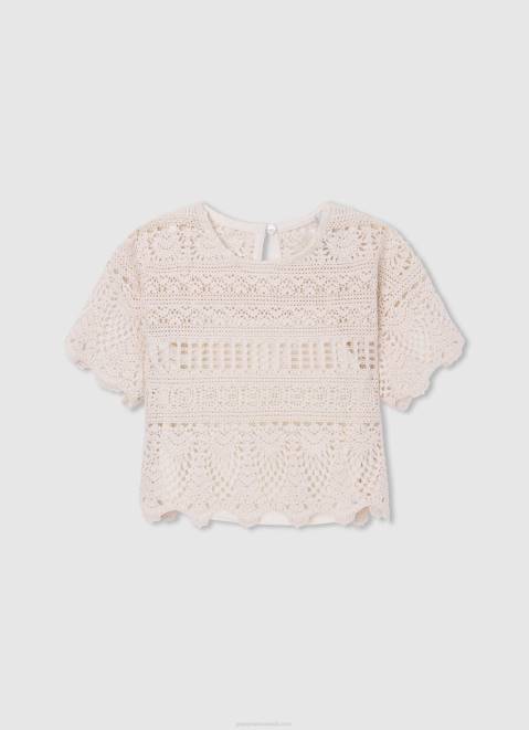Pepe Jeans Noelle Crochet Blouse Girl Mousse Z22X1473