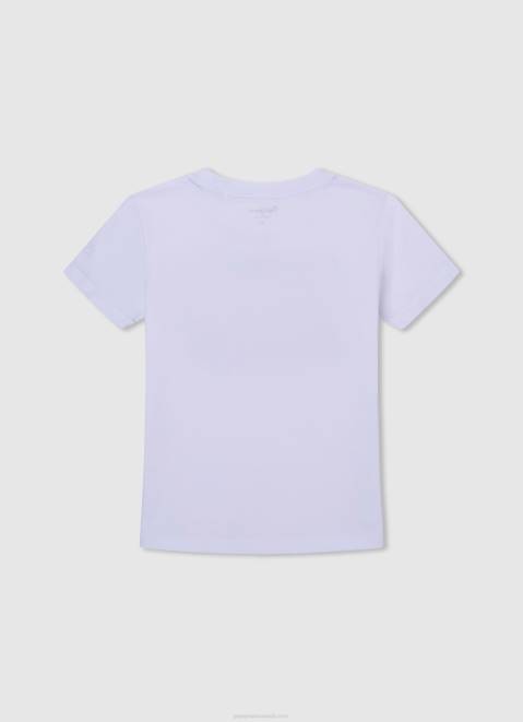 Pepe Jeans Photo Print T-Shirt Girl White Z22X1457