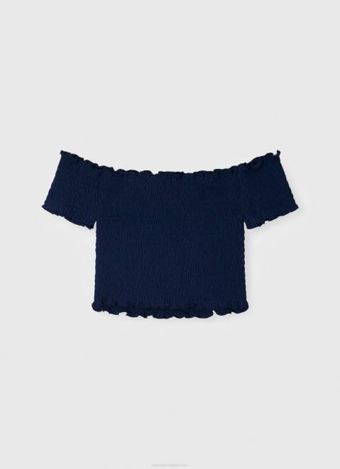 Pepe Jeans Short-Sleeved Gathered Top Girl Dulwich Z22X1425