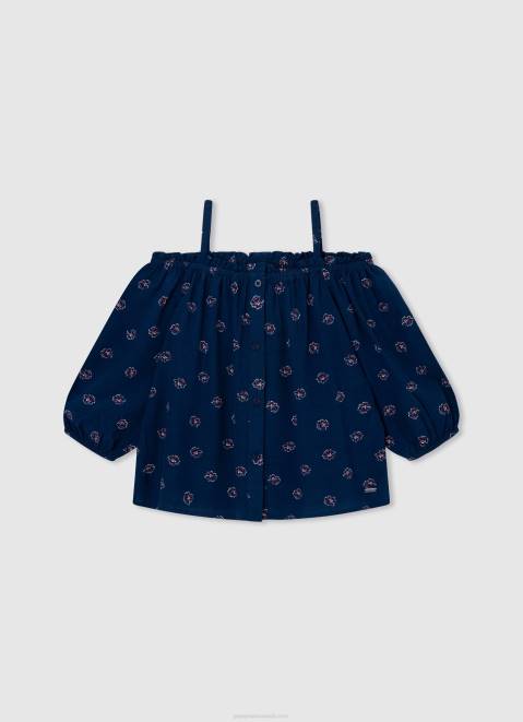 Pepe Jeans Short-Sleeved Gathered Top Girl Red Z22X1424