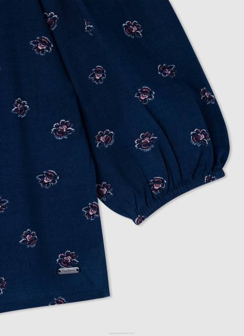 Pepe Jeans Siara Floral Print Top Girl Multi Z22X1422