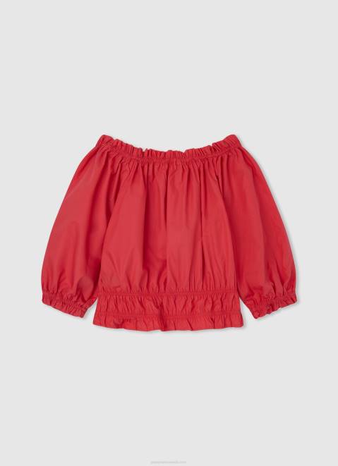 Pepe Jeans Sigrid Cropped Fit Top Girl Studio Red Z22X1447