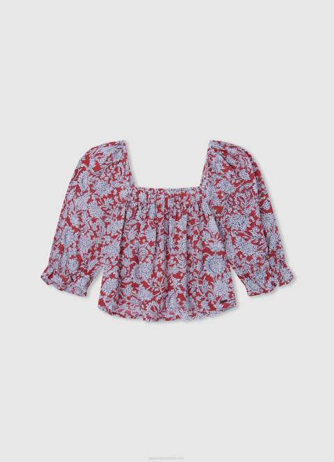 Pepe Jeans Sita Top With Squared Neckline Girl Multi Z22X1418