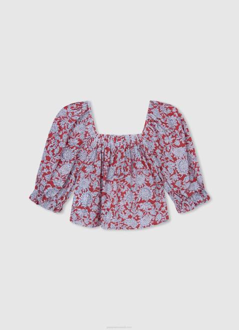 Pepe Jeans Sita Top With Squared Neckline Girl Multi Z22X1418