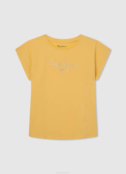 Pepe Jeans Strass Logo Cotton T-Shirt Girl Shine Z22X1433
