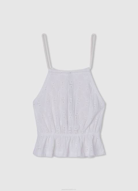 Pepe Jeans Tank Top With Openwork Details Girl Mousse Z22X1438