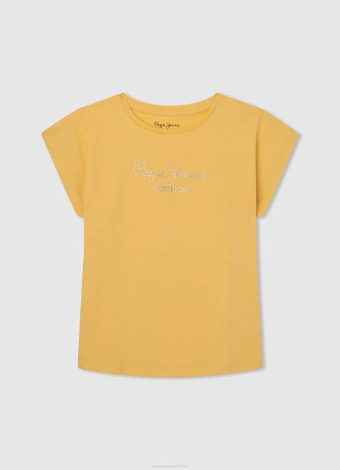 Pepe Jeans Top Sella Ruffled Front Panel Girl Mousse Z22X1434