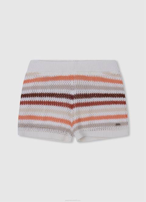 Pepe Jeans Coraline Striped Print Shorts Girl Multi Z22X1506