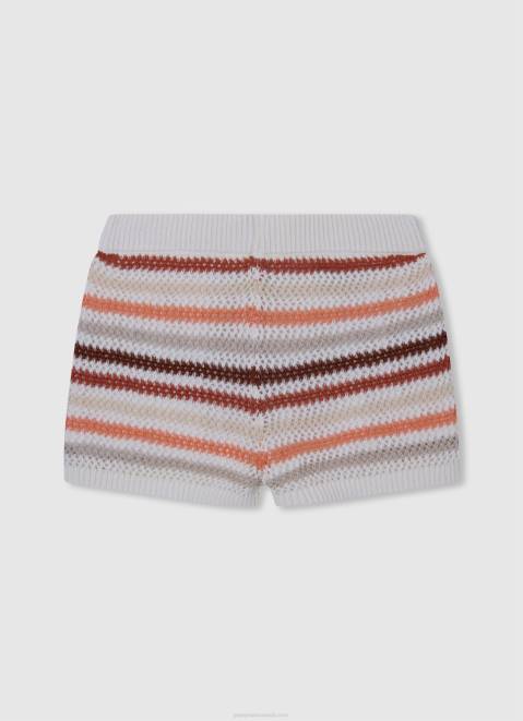Pepe Jeans Coraline Striped Print Shorts Girl Multi Z22X1506