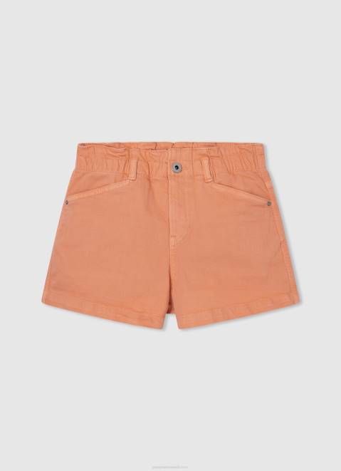 Pepe Jeans Culotte Fit Denim Shorts Girl Peach Z22X1510